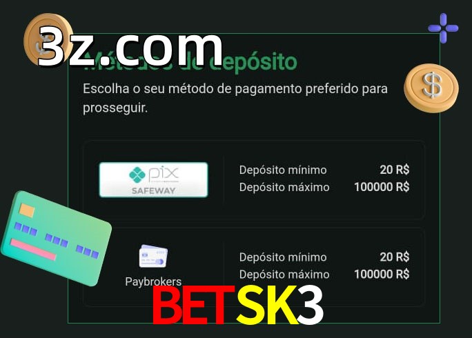 O cassino BETSK3bet oferece uma grande variedade de métodos de pagamento